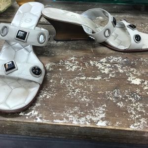 COLE HAAN straps slide wedge sandals shoes…